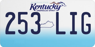 KY license plate 253LIG