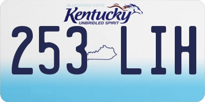 KY license plate 253LIH