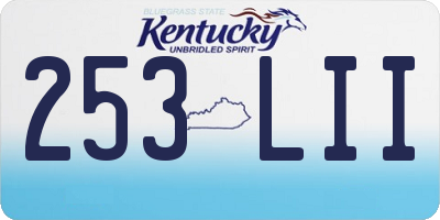 KY license plate 253LII