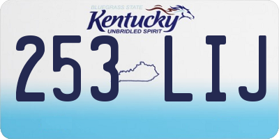 KY license plate 253LIJ