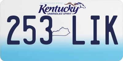 KY license plate 253LIK