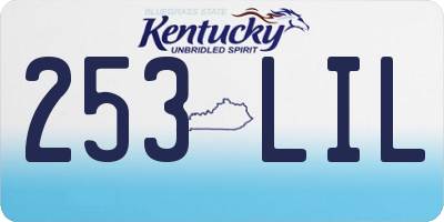 KY license plate 253LIL