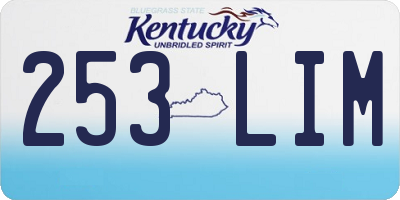 KY license plate 253LIM