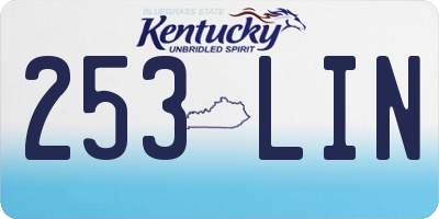 KY license plate 253LIN