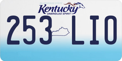 KY license plate 253LIO