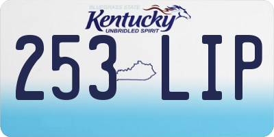 KY license plate 253LIP