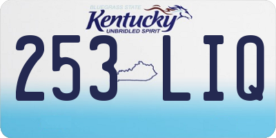 KY license plate 253LIQ