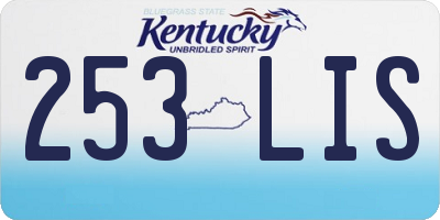 KY license plate 253LIS