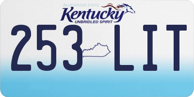 KY license plate 253LIT
