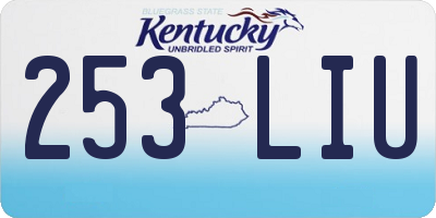 KY license plate 253LIU