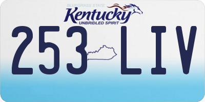 KY license plate 253LIV