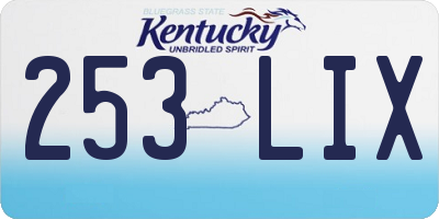 KY license plate 253LIX