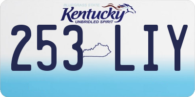 KY license plate 253LIY