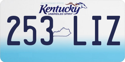 KY license plate 253LIZ
