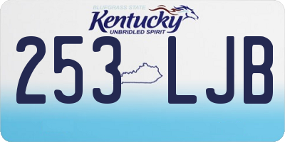 KY license plate 253LJB