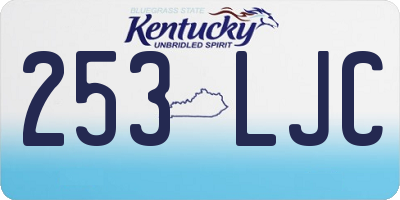 KY license plate 253LJC