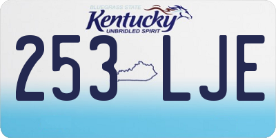 KY license plate 253LJE