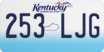 KY license plate 253LJG