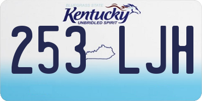 KY license plate 253LJH