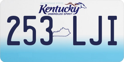 KY license plate 253LJI