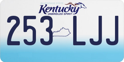 KY license plate 253LJJ
