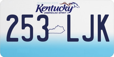 KY license plate 253LJK