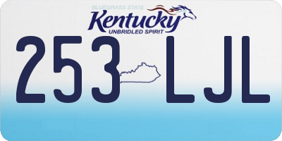 KY license plate 253LJL