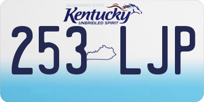 KY license plate 253LJP