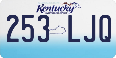 KY license plate 253LJQ