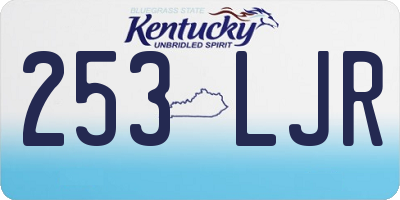 KY license plate 253LJR
