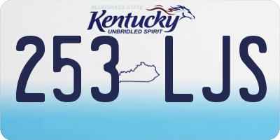 KY license plate 253LJS