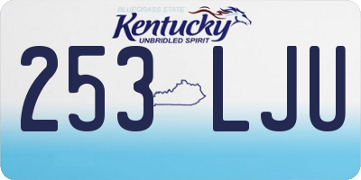 KY license plate 253LJU