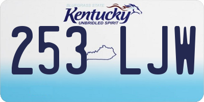 KY license plate 253LJW