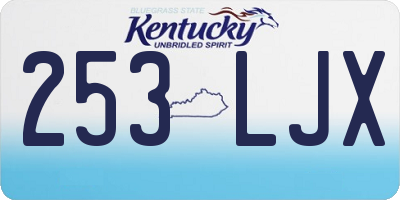 KY license plate 253LJX