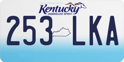 KY license plate 253LKA