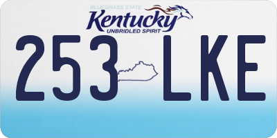KY license plate 253LKE