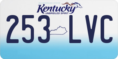 KY license plate 253LVC