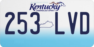 KY license plate 253LVD