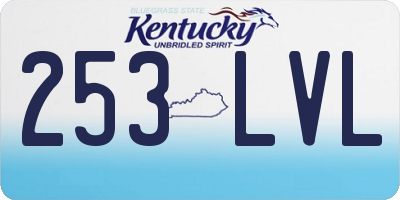 KY license plate 253LVL