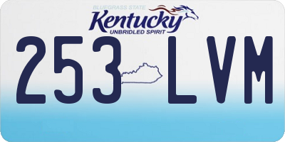 KY license plate 253LVM