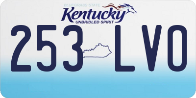 KY license plate 253LVO