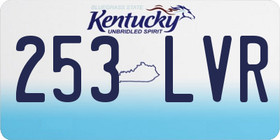 KY license plate 253LVR