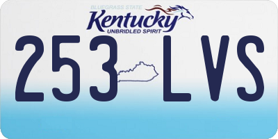 KY license plate 253LVS