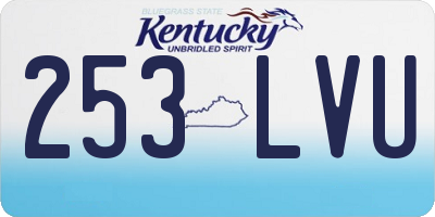 KY license plate 253LVU