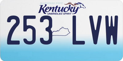 KY license plate 253LVW