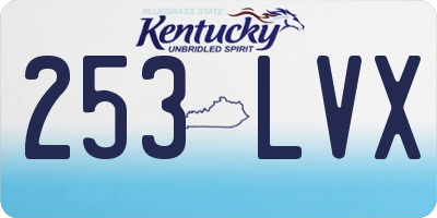 KY license plate 253LVX