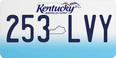 KY license plate 253LVY