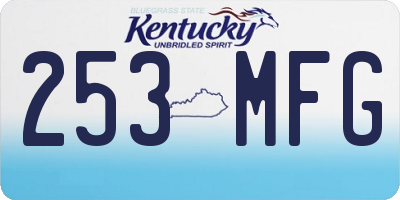 KY license plate 253MFG
