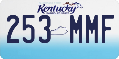 KY license plate 253MMF