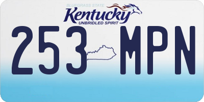 KY license plate 253MPN